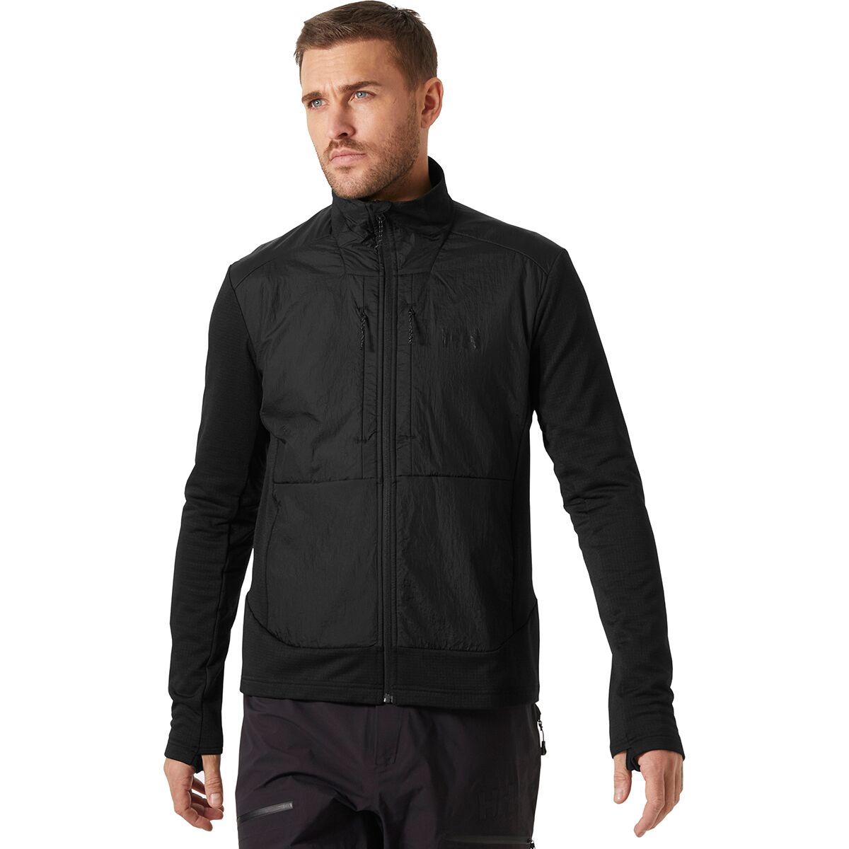 Image of Helly Hansen Versalite Hybrid Fleece Jacket - Men's Black, XXL