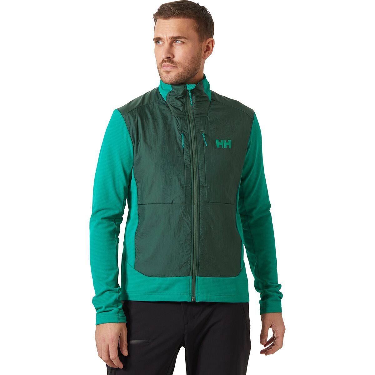 Image of Helly Hansen Versalite Hybrid Fleece Jacket - Men's Signal Green, S