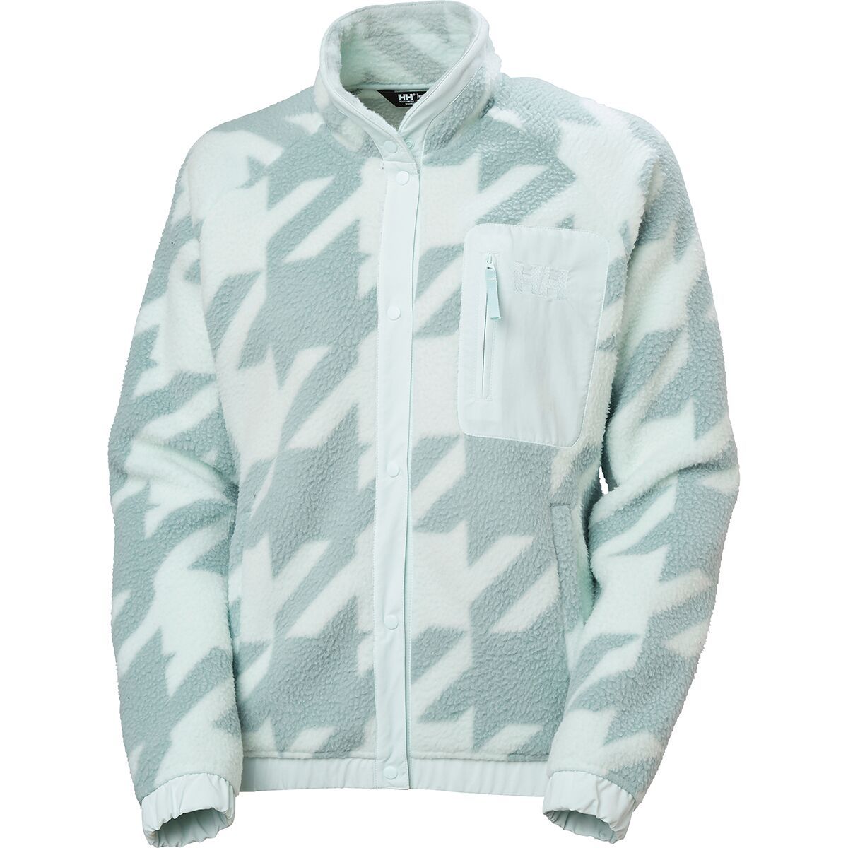 Image of Helly Hansen Imperial Printed Pile Snap Jacket - Women's Icicle Houndstooth Aop, M