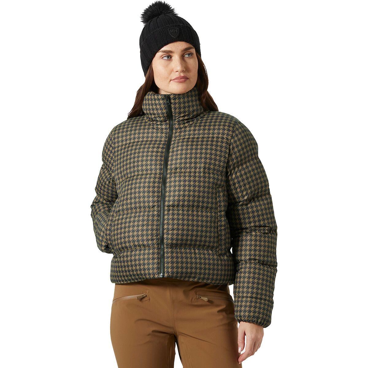 Image of Helly Hansen Jade Puffer Jacket - Women's Sepia Houndstooth Aop, XS