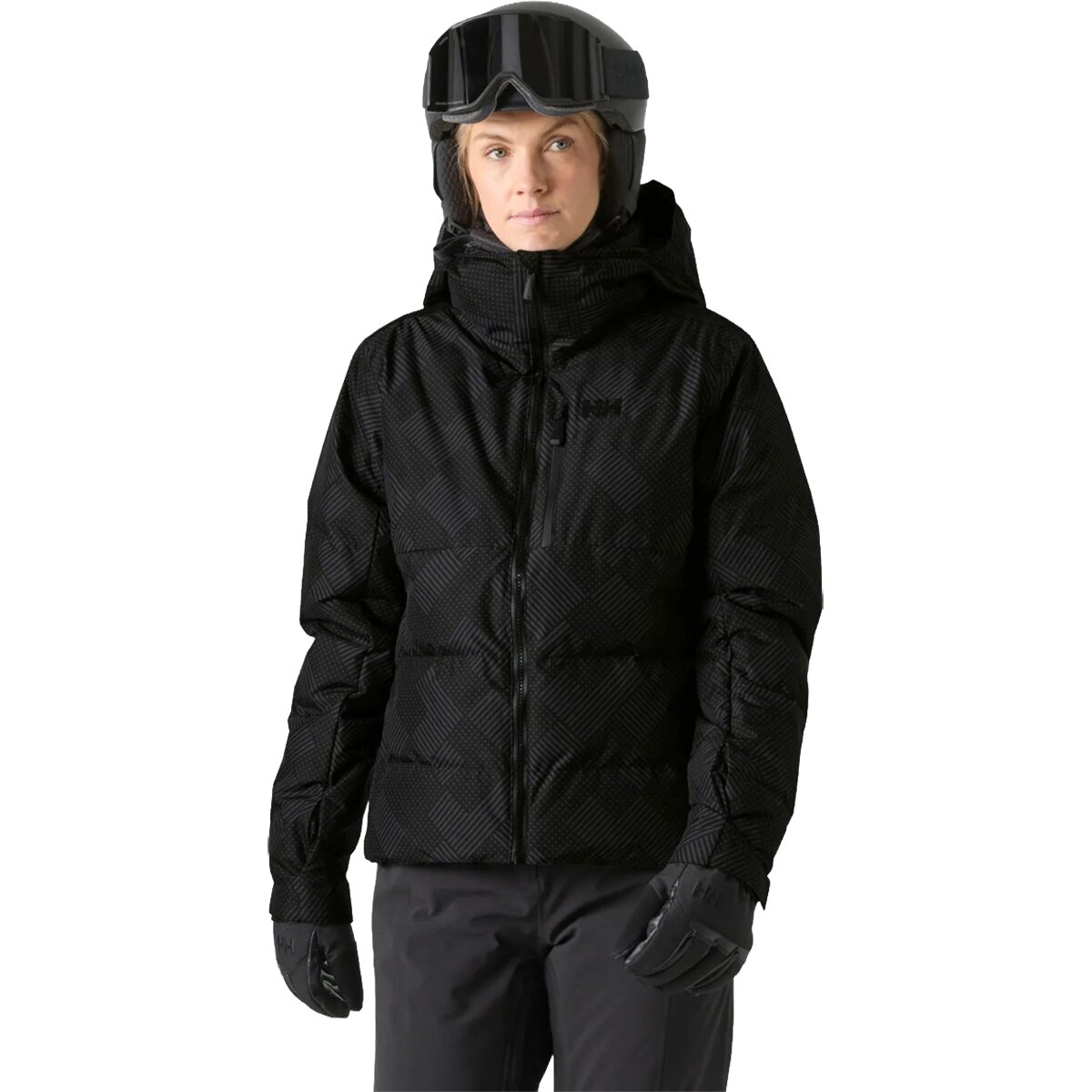 Image of Helly Hansen Kvitfjell Race Puffy Jacket - Women's Black Plaid, XL