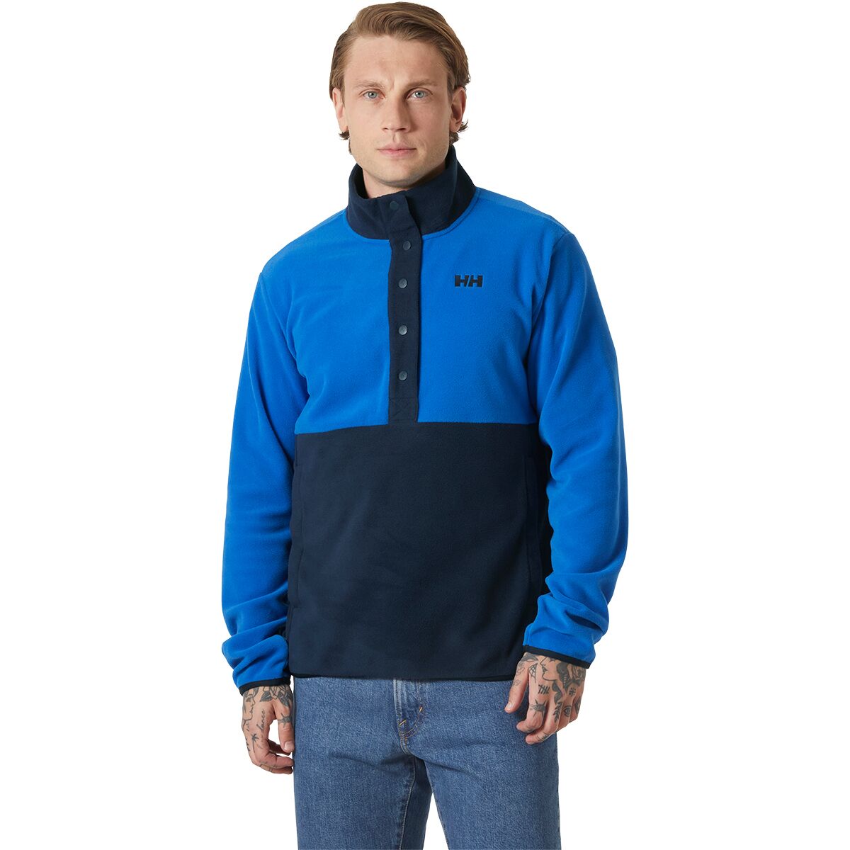 Image of Helly Hansen Daybreaker Snap Pullover Jacket - Men's Cobalt 2.0, XXL