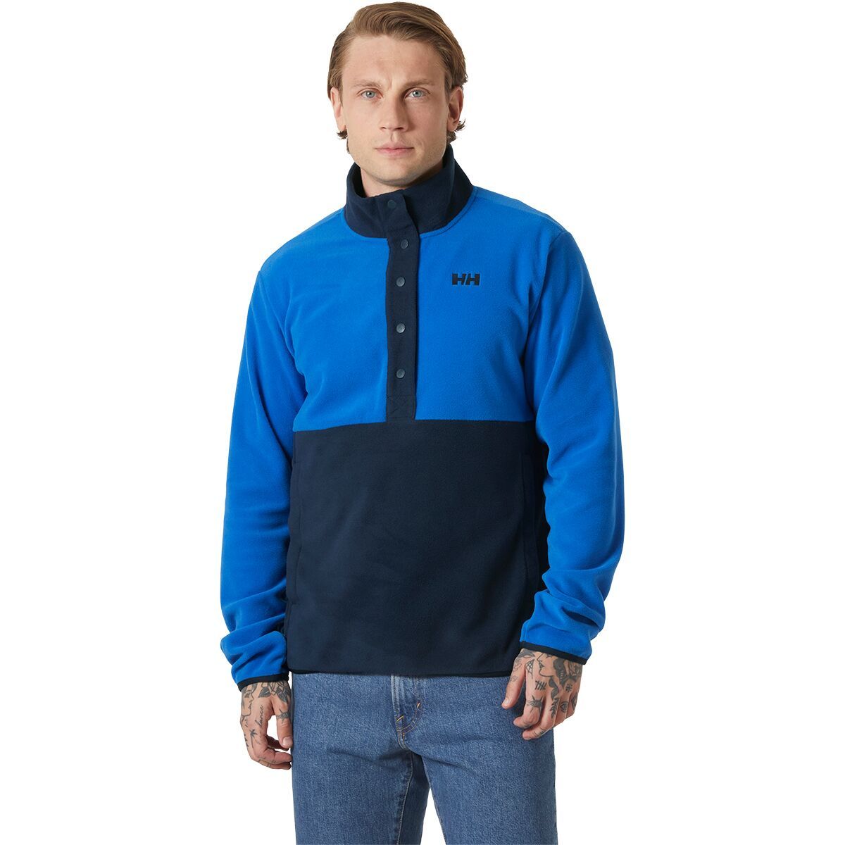Image of Helly Hansen Daybreaker Snap Pullover Jacket - Men's Cobalt 2.0, XL