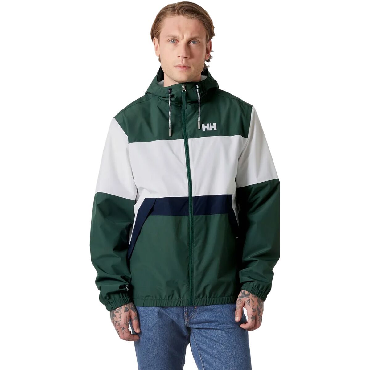 Image of Helly Hansen Koster Rain Jacket - Men's Jungle Green, XXL