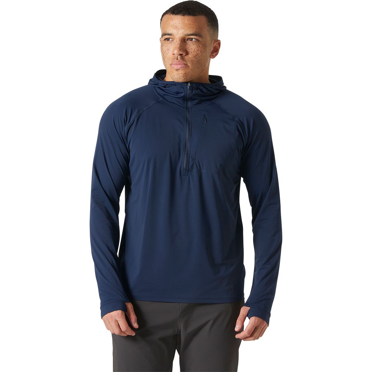 Image of Helly Hansen Shine Solen 1/2-Zip Hoodie - Men's Navy, XL