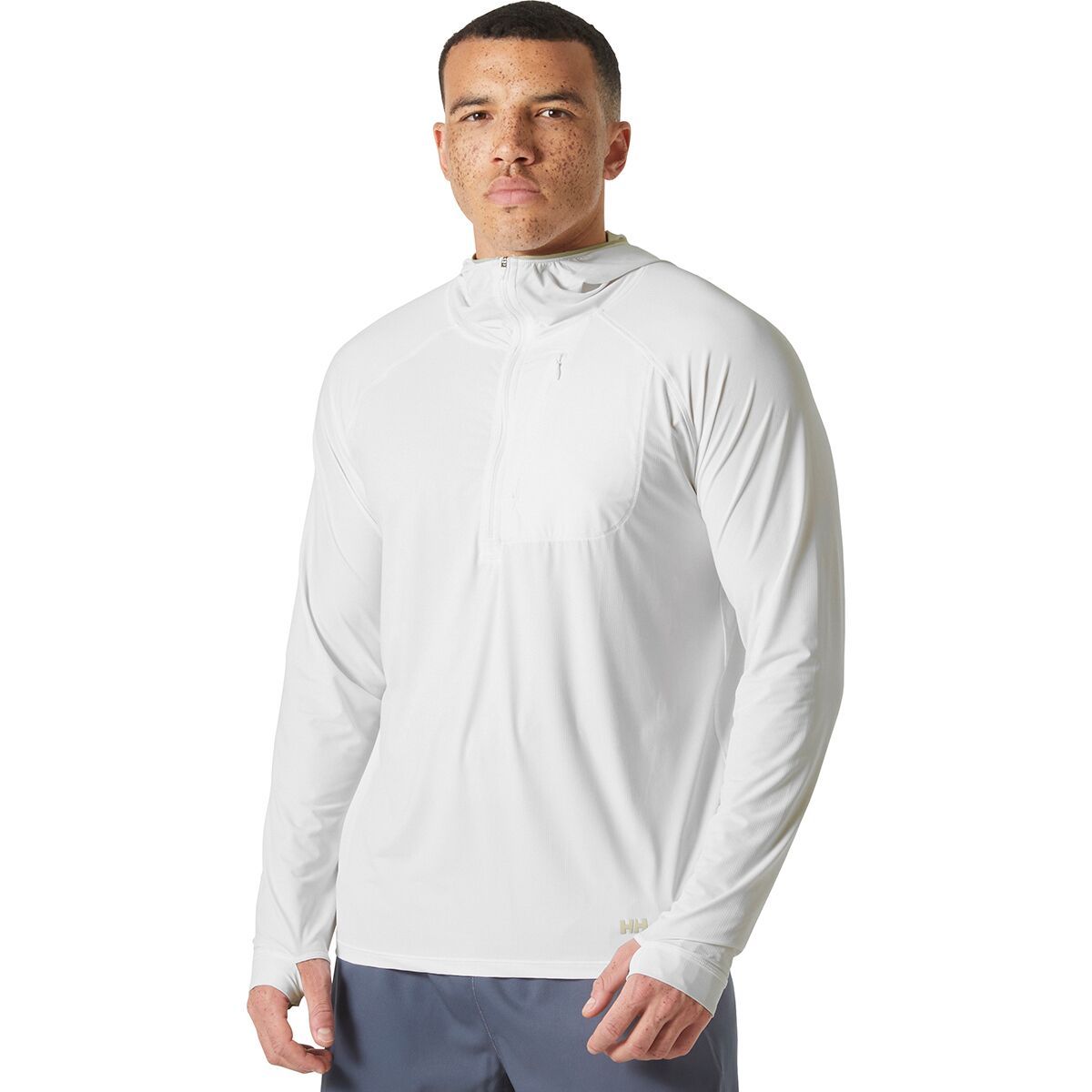Image of Helly Hansen Shine Solen 1/2-Zip Hoodie - Men's White, XXL