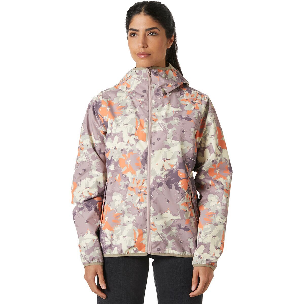 Helly Hansen Graphic Rain Jacket - Women's Purple Clay, S