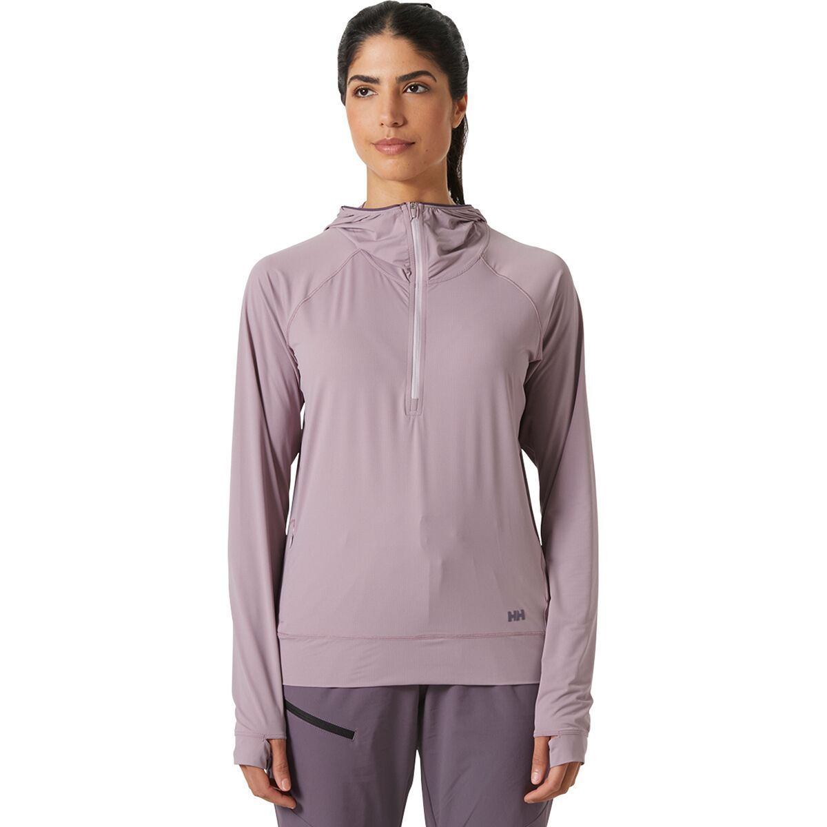 Helly Hansen Shine Solen 1/2-Zip Hoodie - Women's Purple Clay, XS