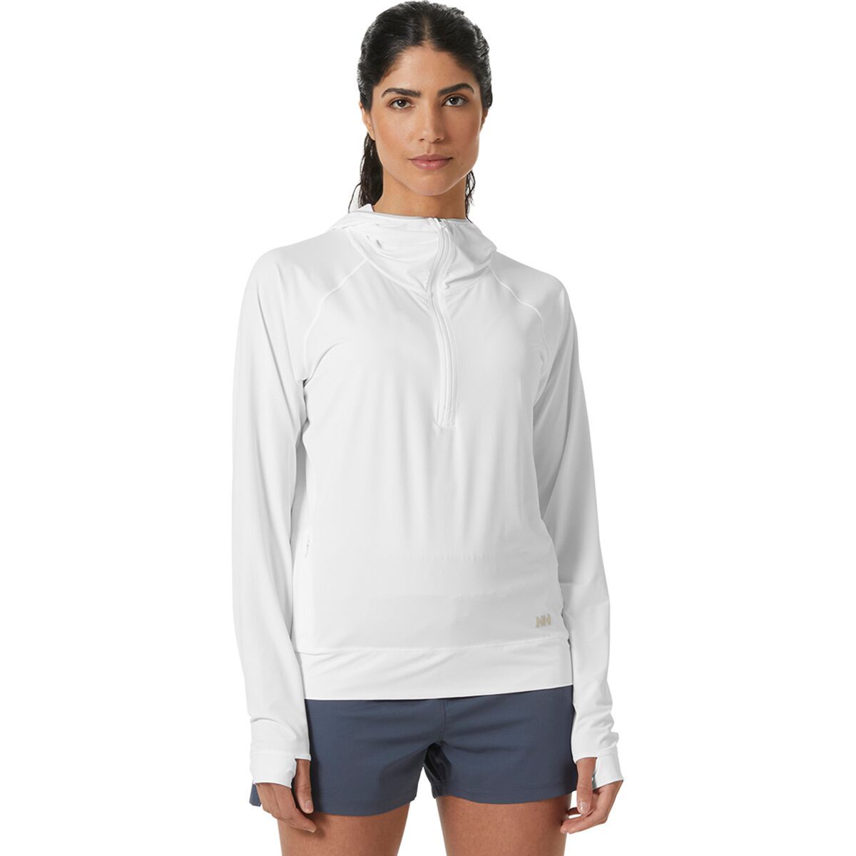 Image of Helly Hansen Shine Solen 1/2-Zip Hoodie - Women's White, XS