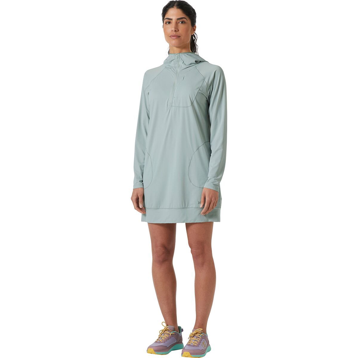 Image of Helly Hansen Shine Solen Cover Up Dress - Women's Green Mist, M