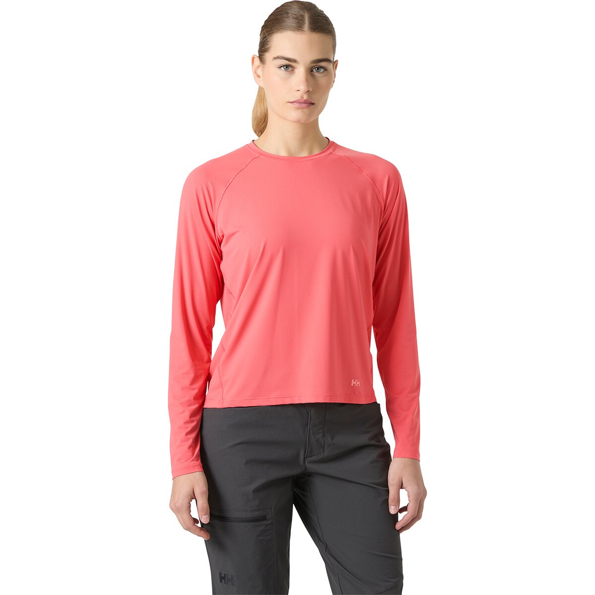 Image of Helly Hansen Shine Solen Long-Sleeve Crew Shirt - Women's Sunset Pink, XS