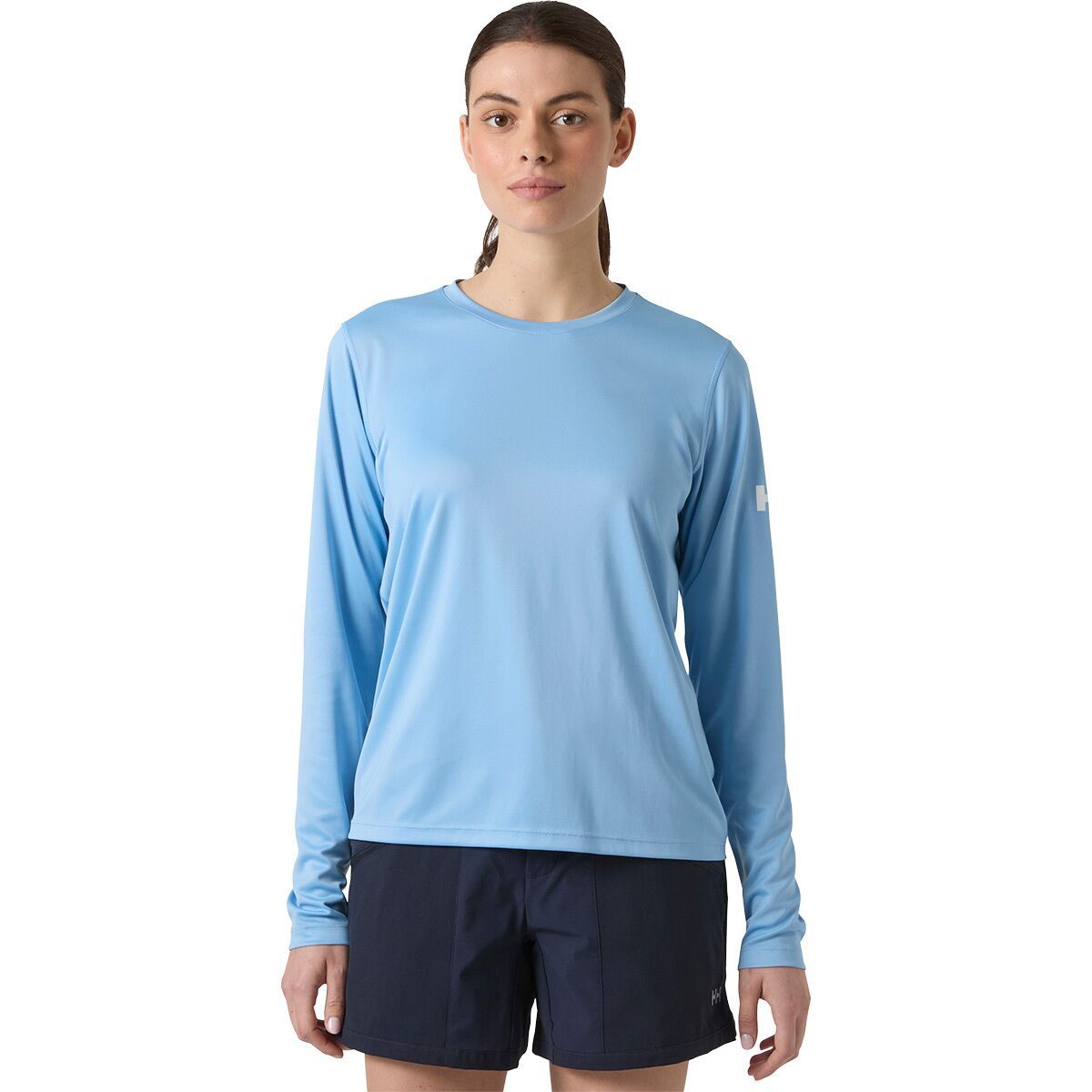 Image of Helly Hansen Tech 2.0 Crew Shirt - Women's Bright Blue, XL
