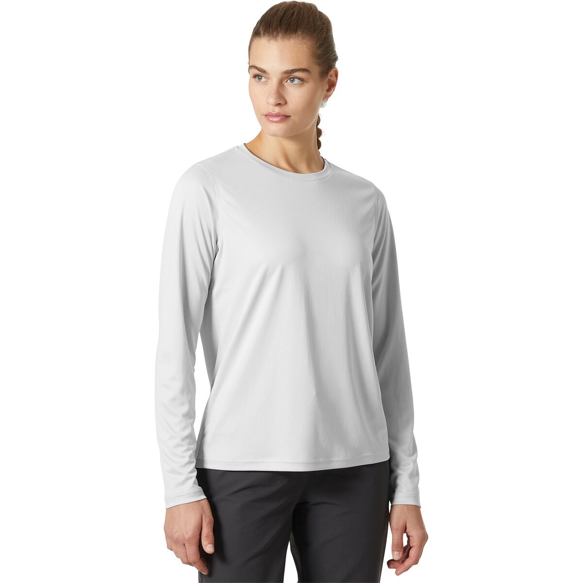 Image of Helly Hansen Tech 2.0 Crew Shirt - Women's Grey Fog, XL