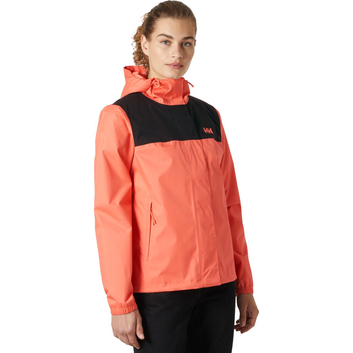 Image of Helly Hansen Vancouver Rain Jacket - Women's Peach Echo, L