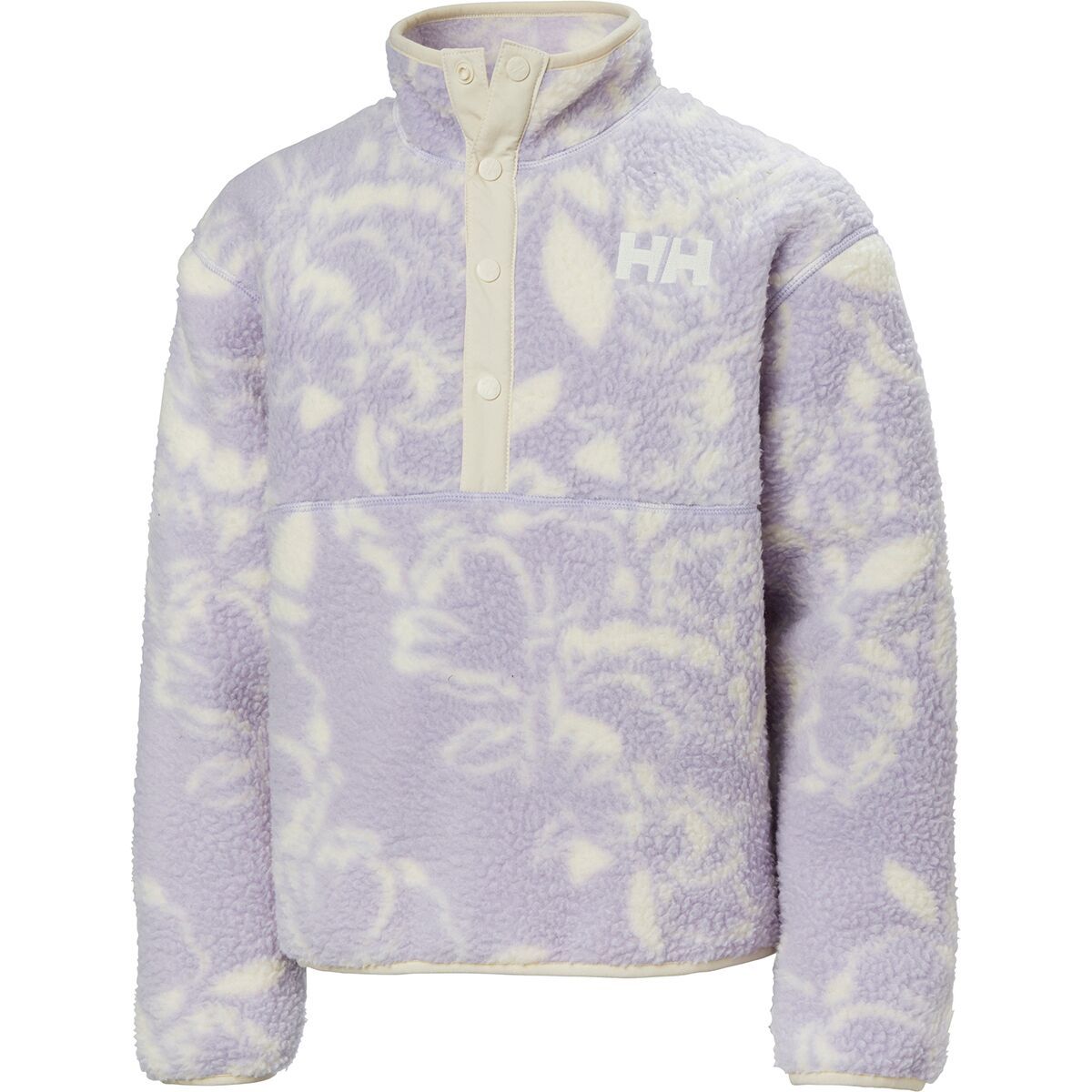 Image of Helly Hansen Jr Frosty Pile Sweater - Kids' Bright Lavender Peony AOP, 14