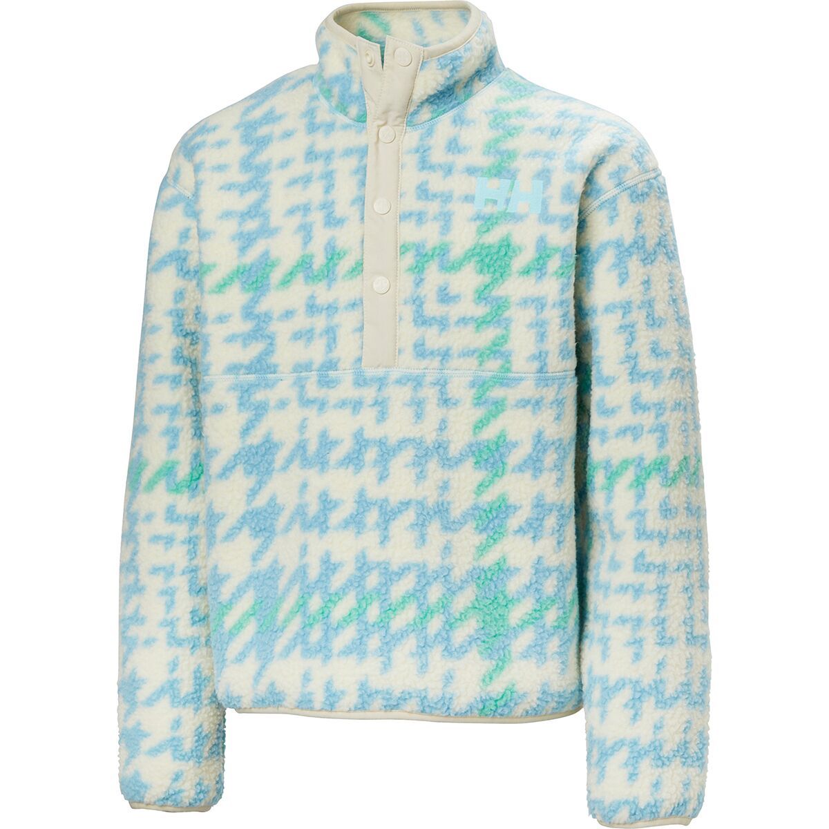 Image of Helly Hansen Jr Frosty Pile Sweater - Kids' Light Cyan Broxburn AOP, 9