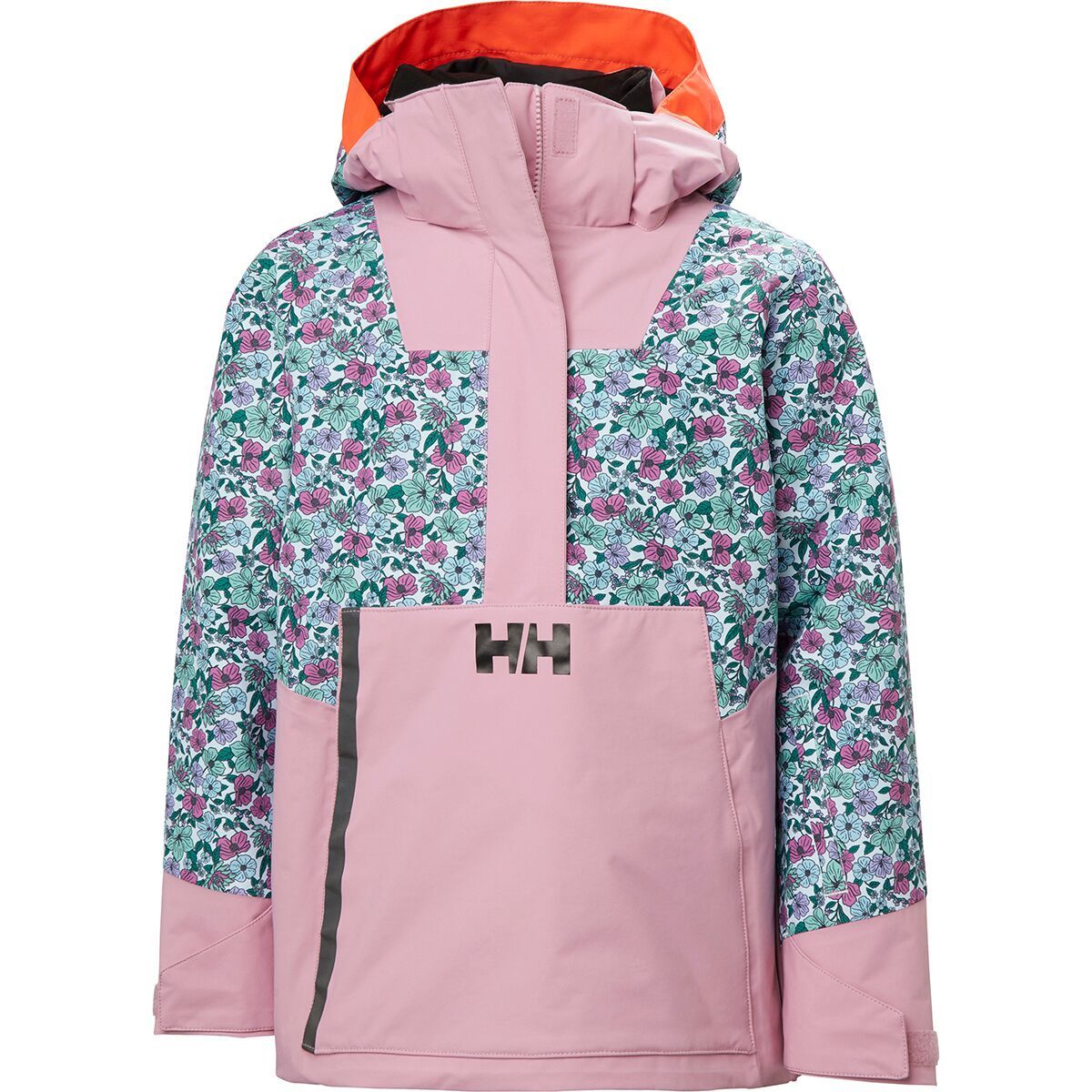 Image of Helly Hansen Jr Ride Anorak - Kids' Pink Lavender Floral AOP, 12