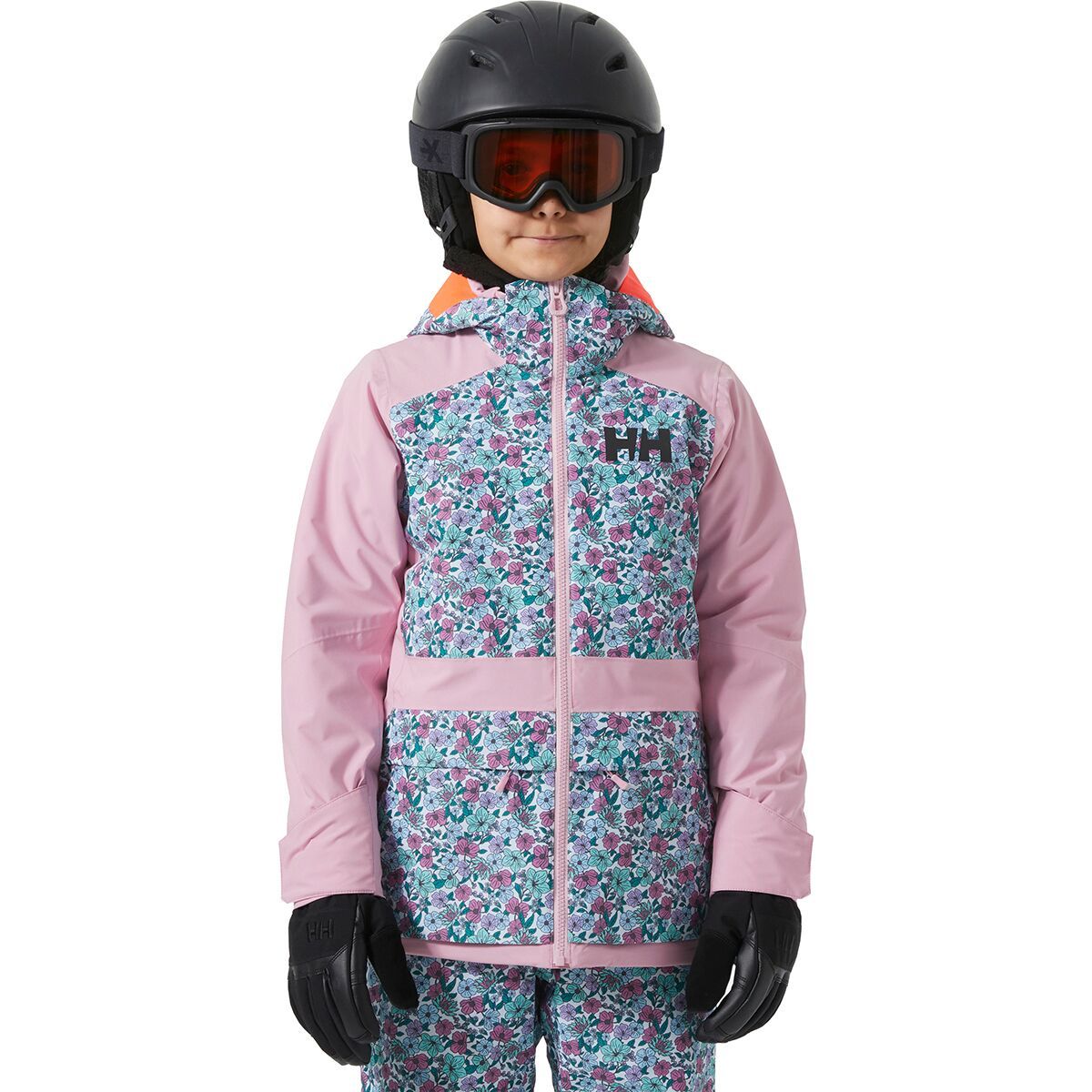 Image of Helly Hansen Jr Stellar Jacket 2.0 - Girls' Pink Lavender Floral AOP, 13