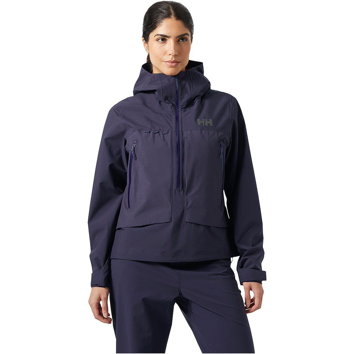 Image of Helly Hansen Awe 2.5L Shell Anorak - Women's Black Grape, M