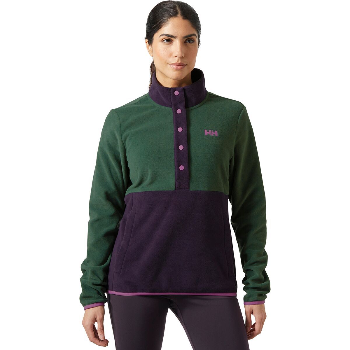 Image of Helly Hansen Daybreaker Snap Pullover - Women's Black Grape, M