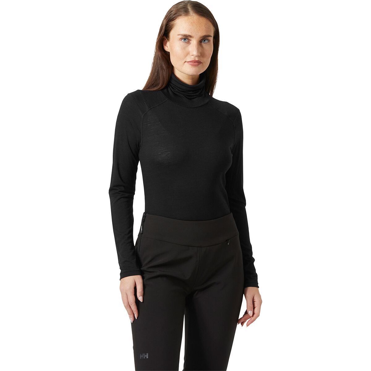 Image of Helly Hansen Durawool High Neck Long-Sleeve Top - Women's Black, M