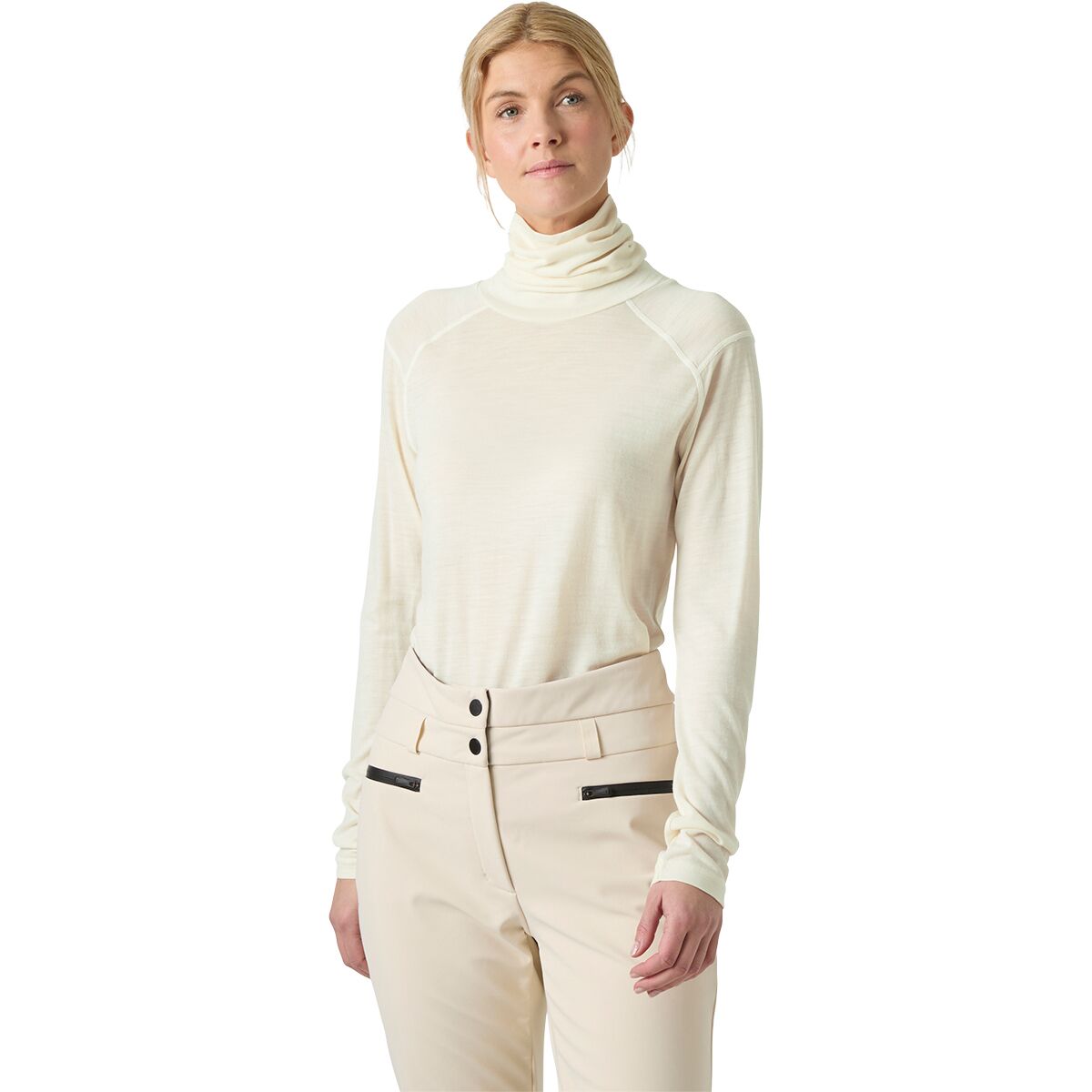 Image of Helly Hansen Durawool High Neck Long-Sleeve Top - Women's Snow, S