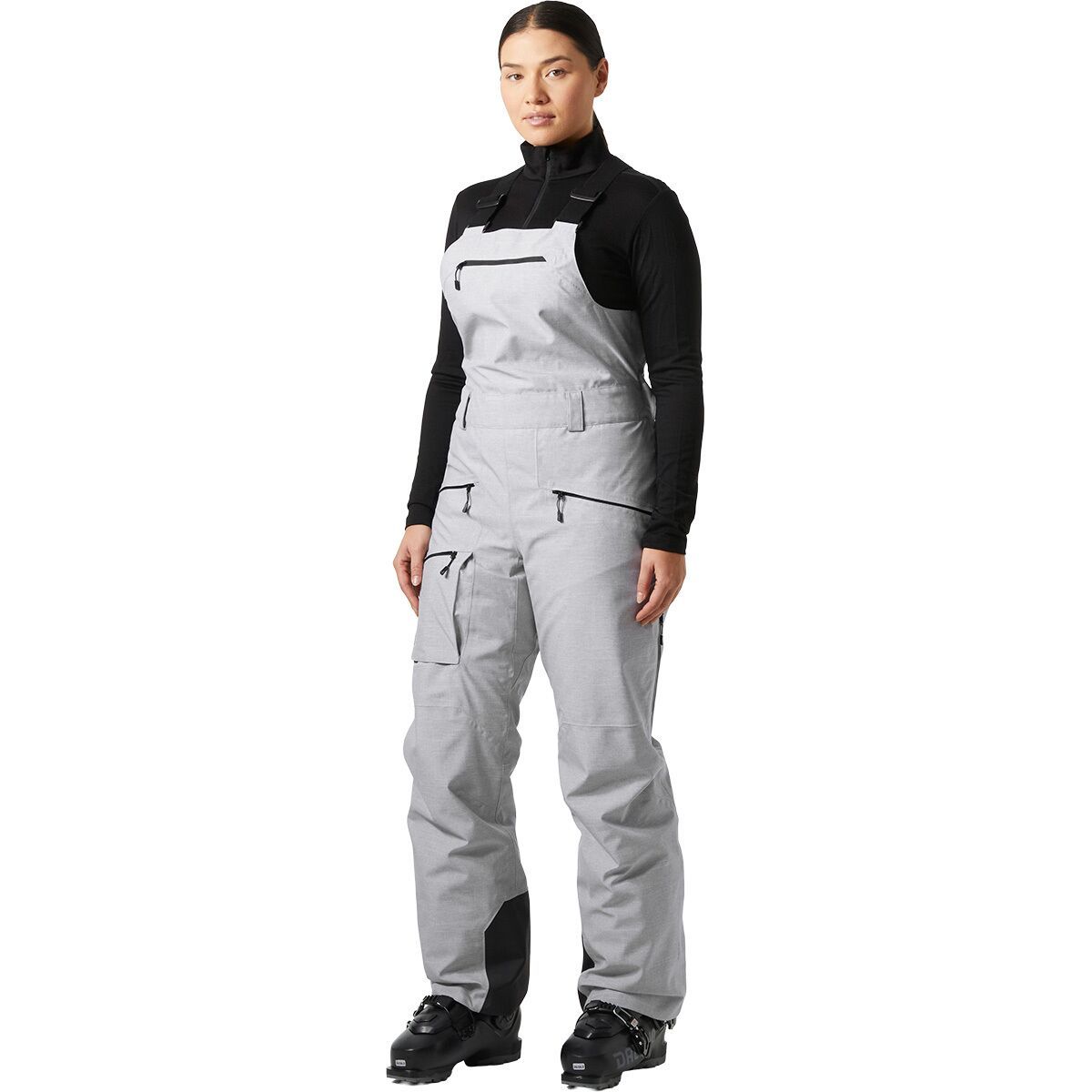 Image of Helly Hansen Powderqueen Bib 2.0 Pant - Women's Grey Melange, M