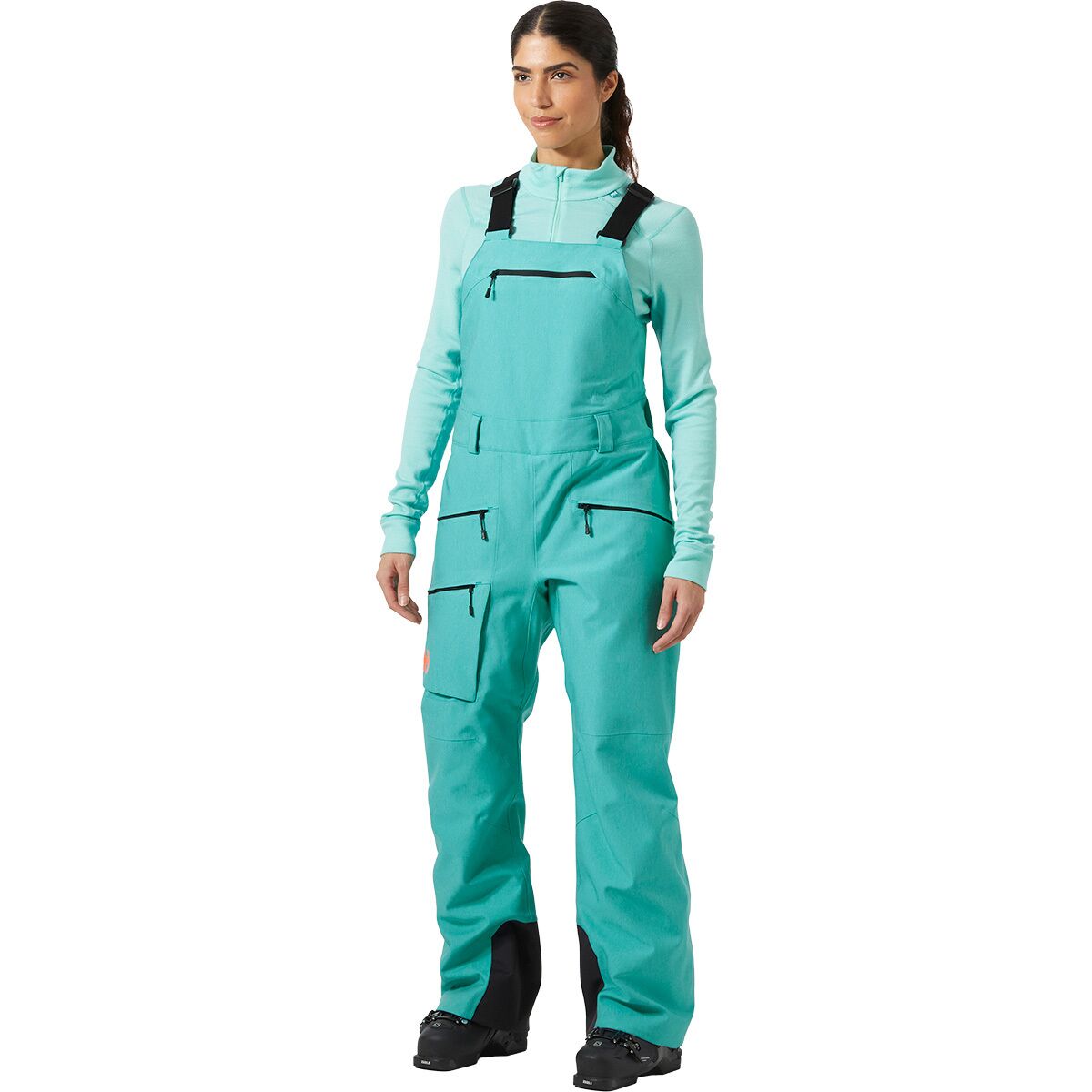 Helly Hansen Helly Hansen Powderqueen Bib 2.0 Pant - Women's Signal Green Denim, S