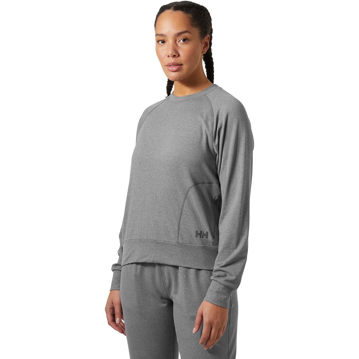 Image of Helly Hansen Tyri Knit CrewNeck Sweatshirt - Women's Ebony Melange, XS