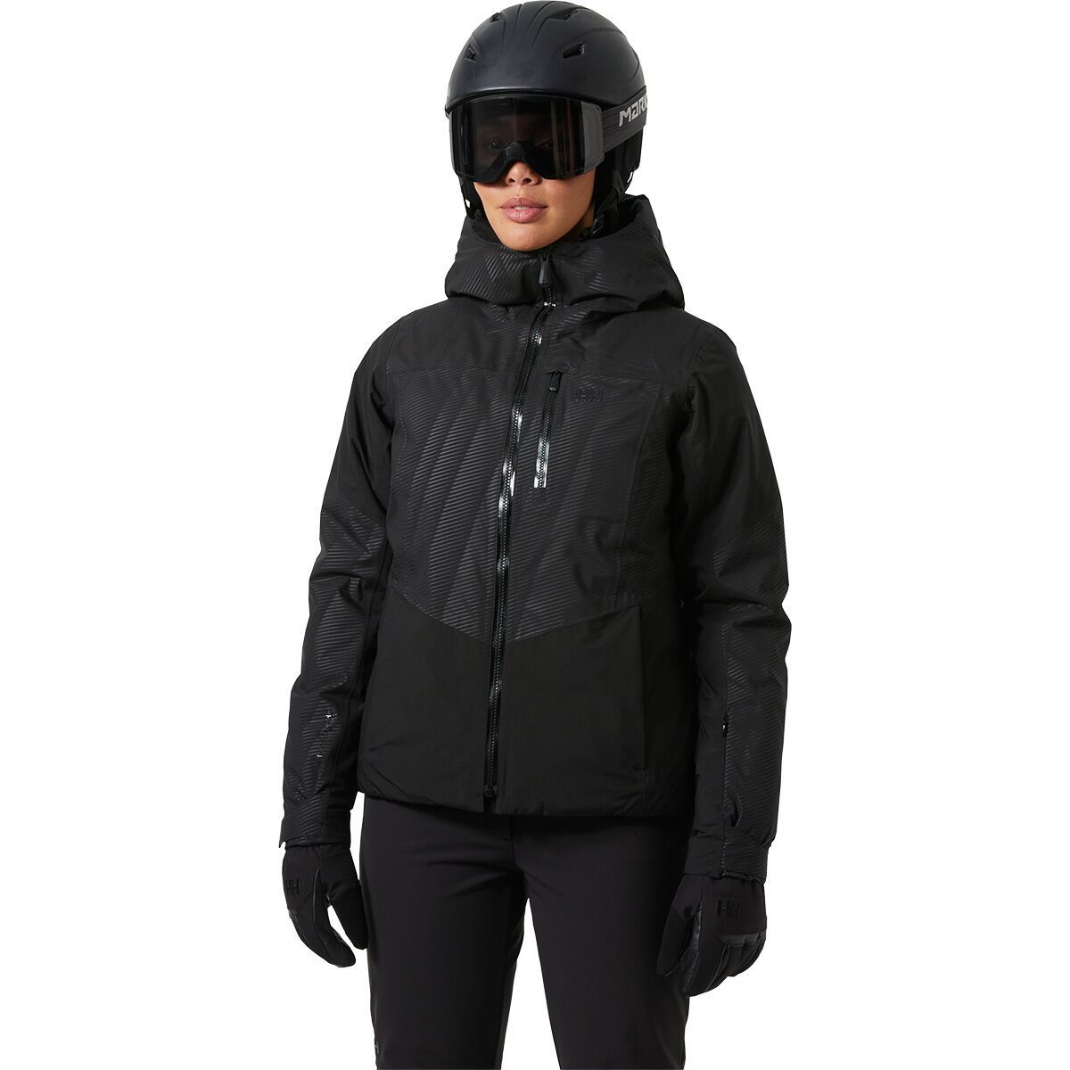 Image of Helly Hansen Valdisere 3.0 Jacket - Women's Black Embossed Stripes, M