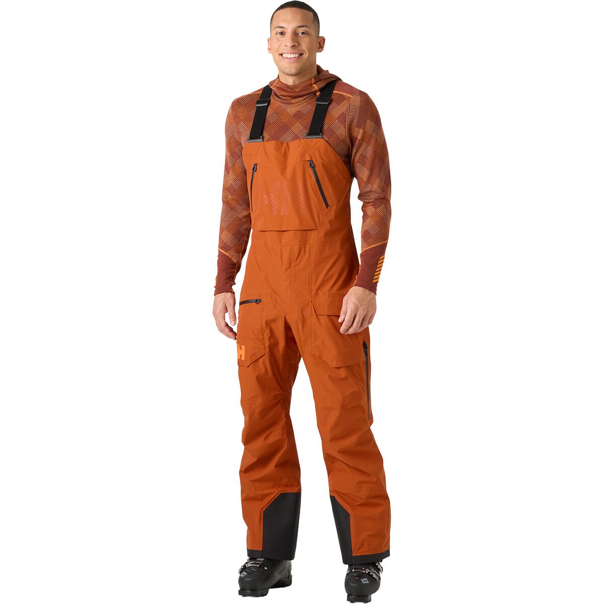 Image of Helly Hansen Ridge Infinity Shell Bib Pant - Men's Ginger Biscuit, M