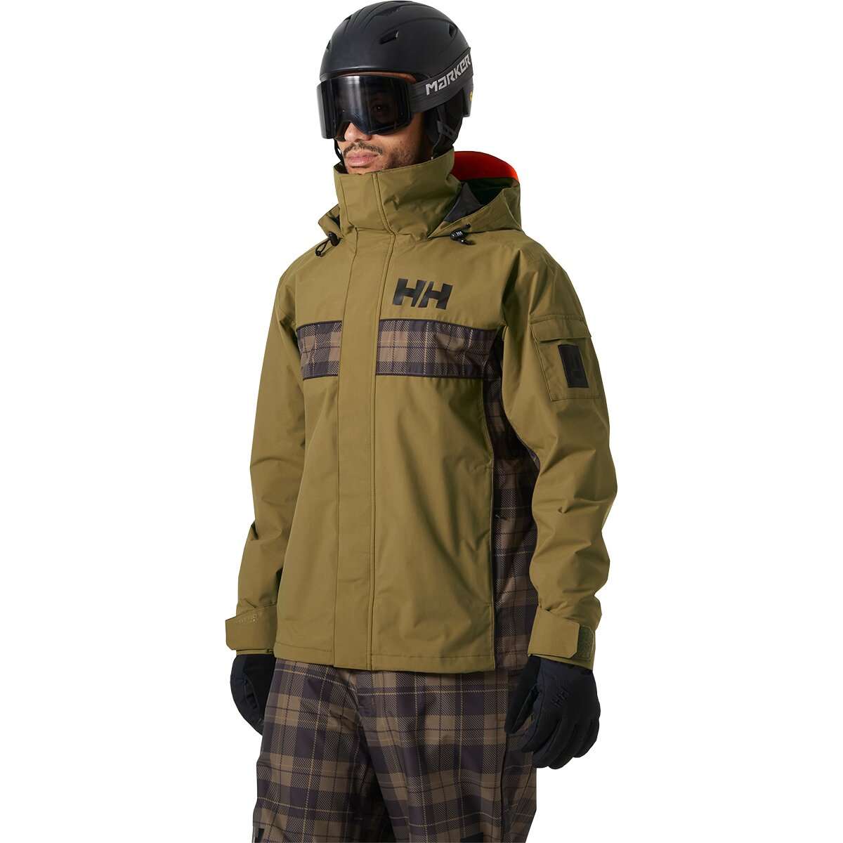 Image of Helly Hansen Ullr D Shell Jacket 2.0 Sepia Check Aop, M