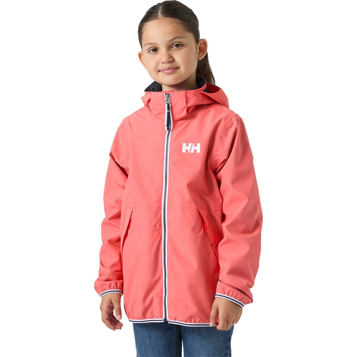 Image of Helly Hansen Koster Rain Jacket - Girls' Sunset Pink, 10