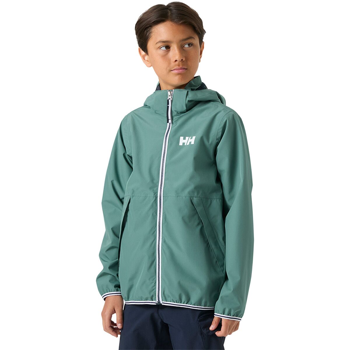 Image of Helly Hansen Koster Rain Jacket - Kids' Opal Green, 11