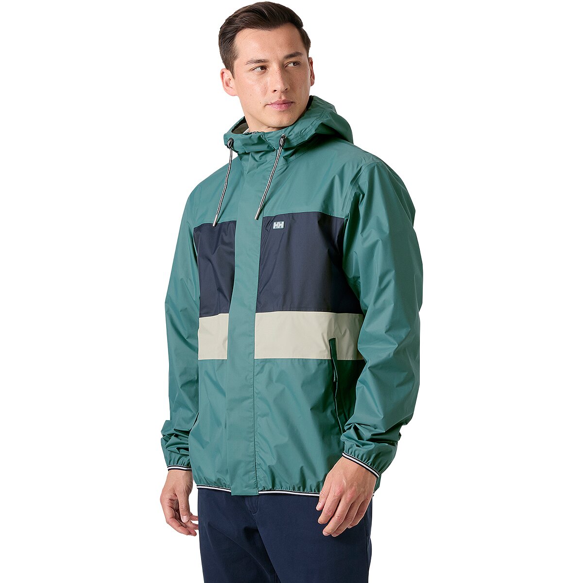 Image of Helly Hansen Koster 2.5L Rain Jacket - Men's Opal Green, M