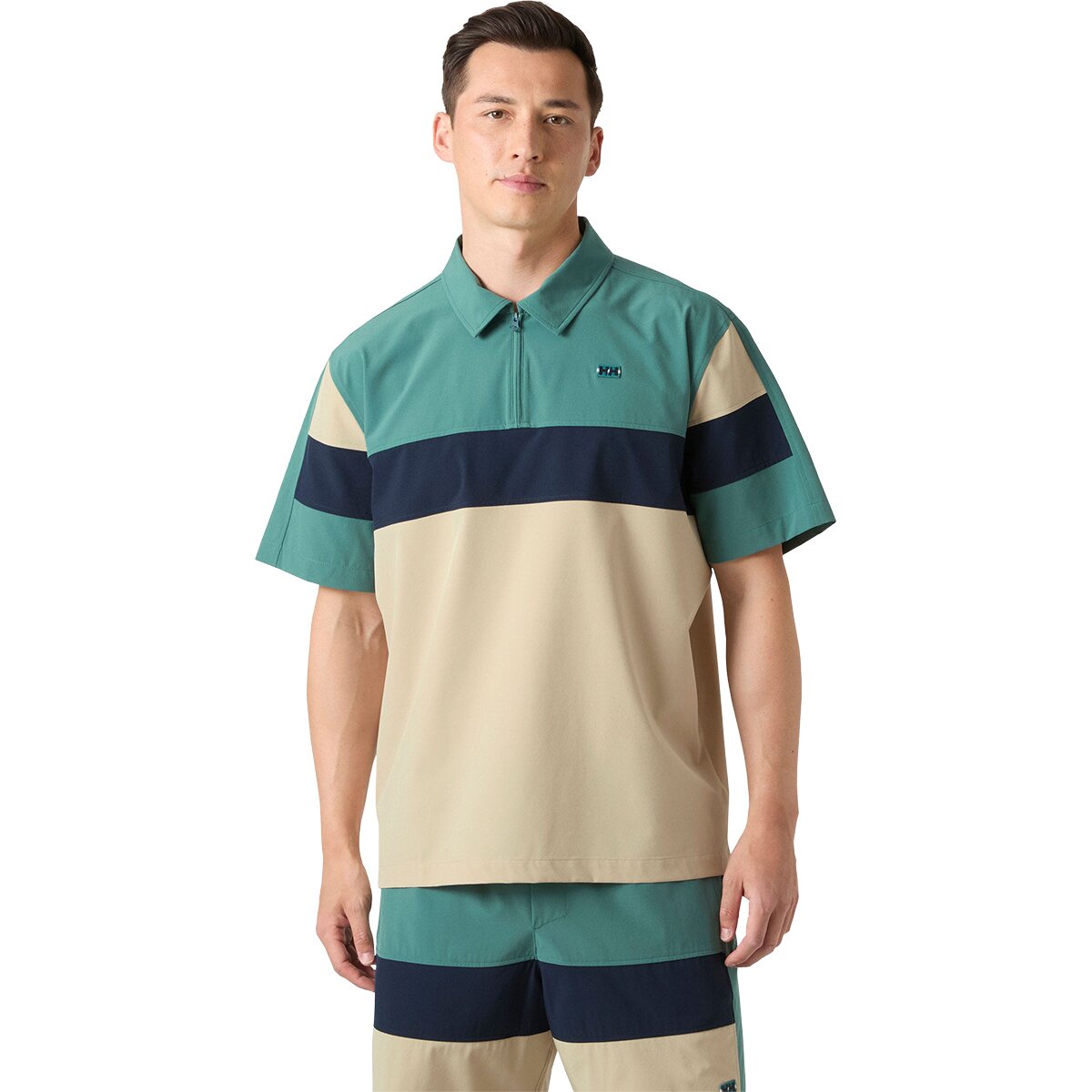 Helly Hansen Helly Hansen Levante QD 1/2-Zip Short-Sleeve Shirt - Men's Opal Green, L