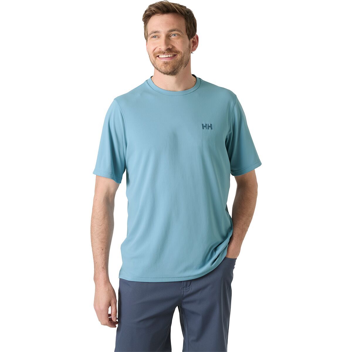 Image of Helly Hansen Lifa Active Solen T-Shirt - Men's Windy Blue, XL