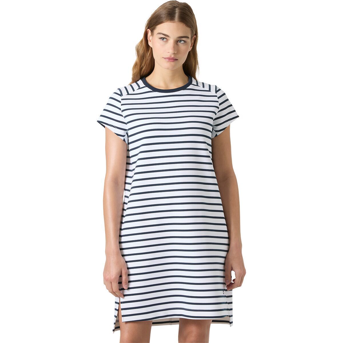 Image of Helly Hansen Capri T-Shirt Dress - Women's White Navy Stripe, S