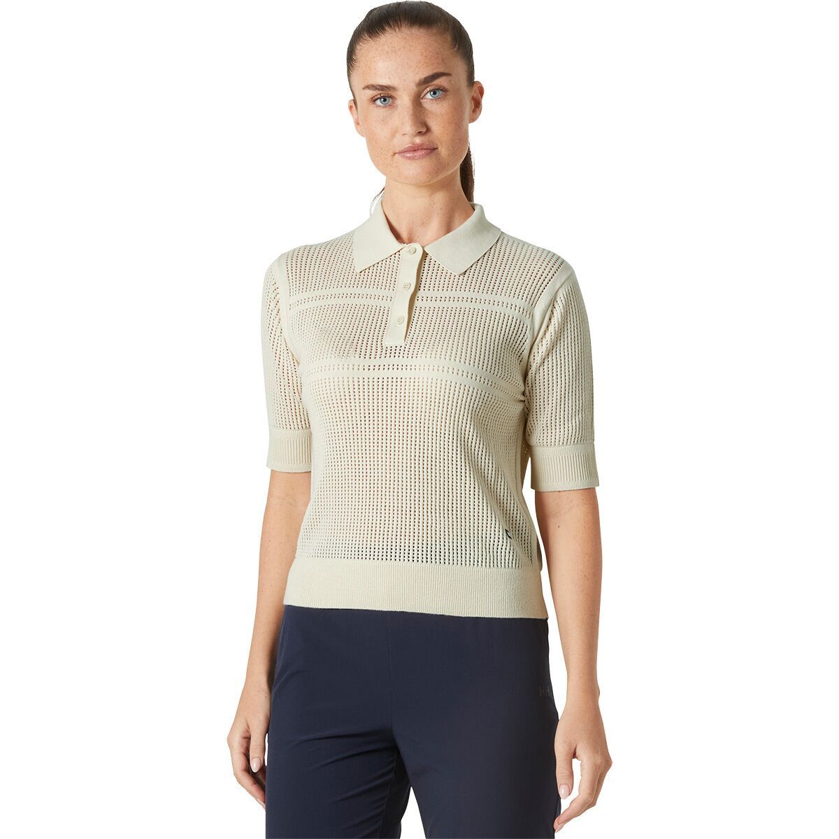 Image of Helly Hansen Salt Knit Polo - Women's Cream, XS