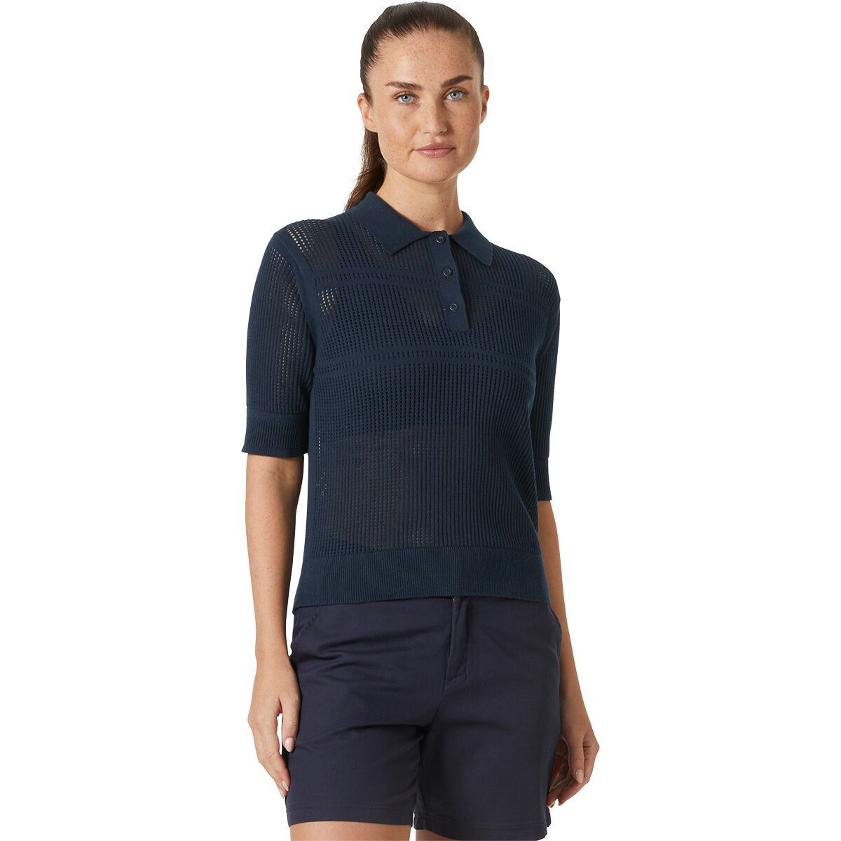 Image of Helly Hansen Salt Knit Polo - Women's Navy, XS