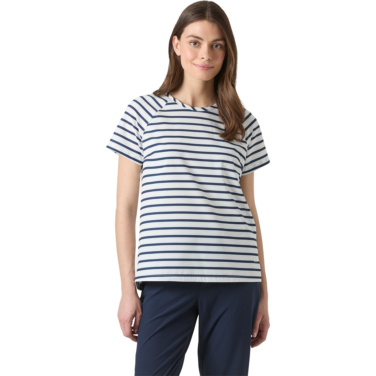Image of Helly Hansen Thalia T-Shirt - Women's White Navy Stripe, L