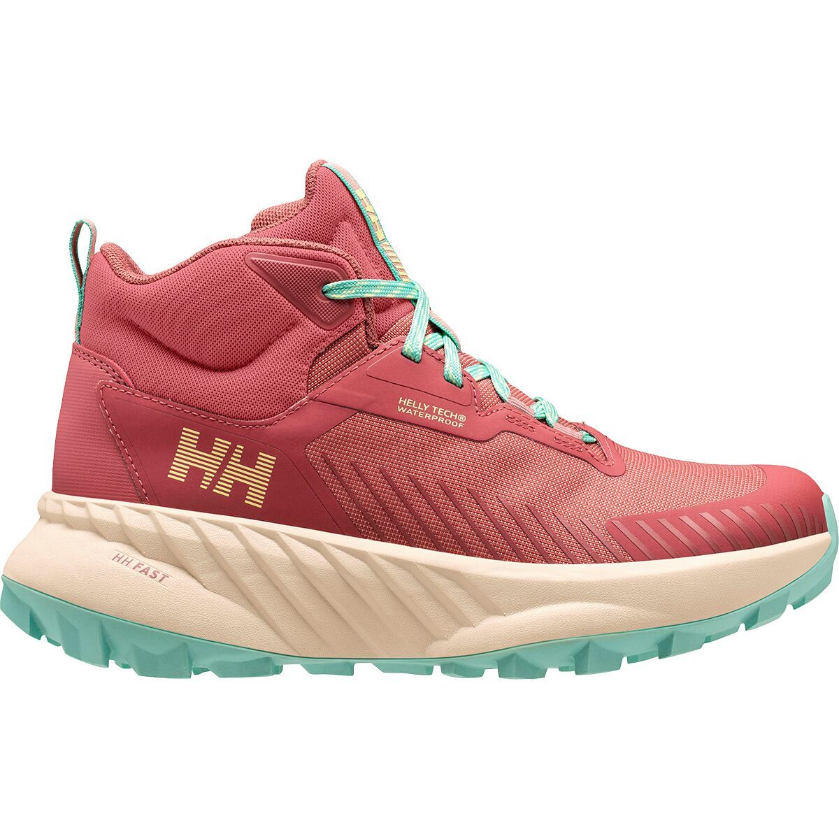 Image of Helly Hansen Awe Hiker Mid HT Boot - Women's Pink Salt/Lagoon, 9.0