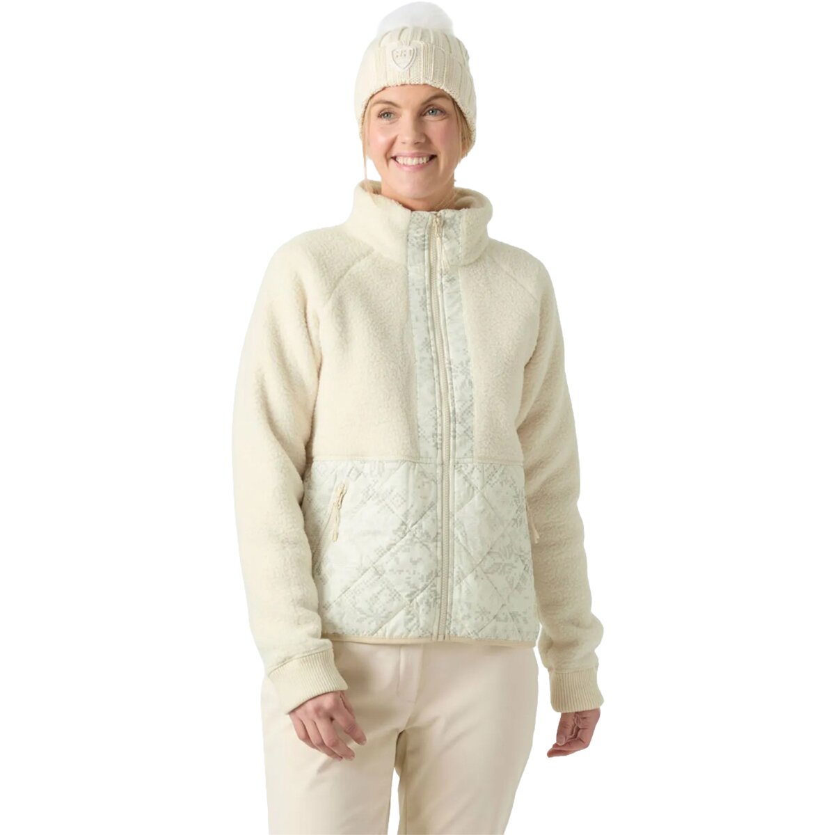 Image of Helly Hansen Bliss Hybrid Fleece Jacket - Women's Cream, XS