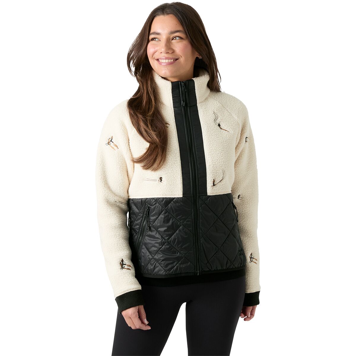 Image of Helly Hansen Bliss Hybrid Fleece Jacket - Women's Cream Skiers, XL