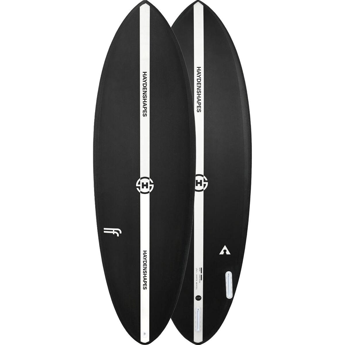 Image of Haydenshapes Hypto Krypto FutureFlex Surfboard - FCSII 3 Fin System Black Inverted, 6ft 6in