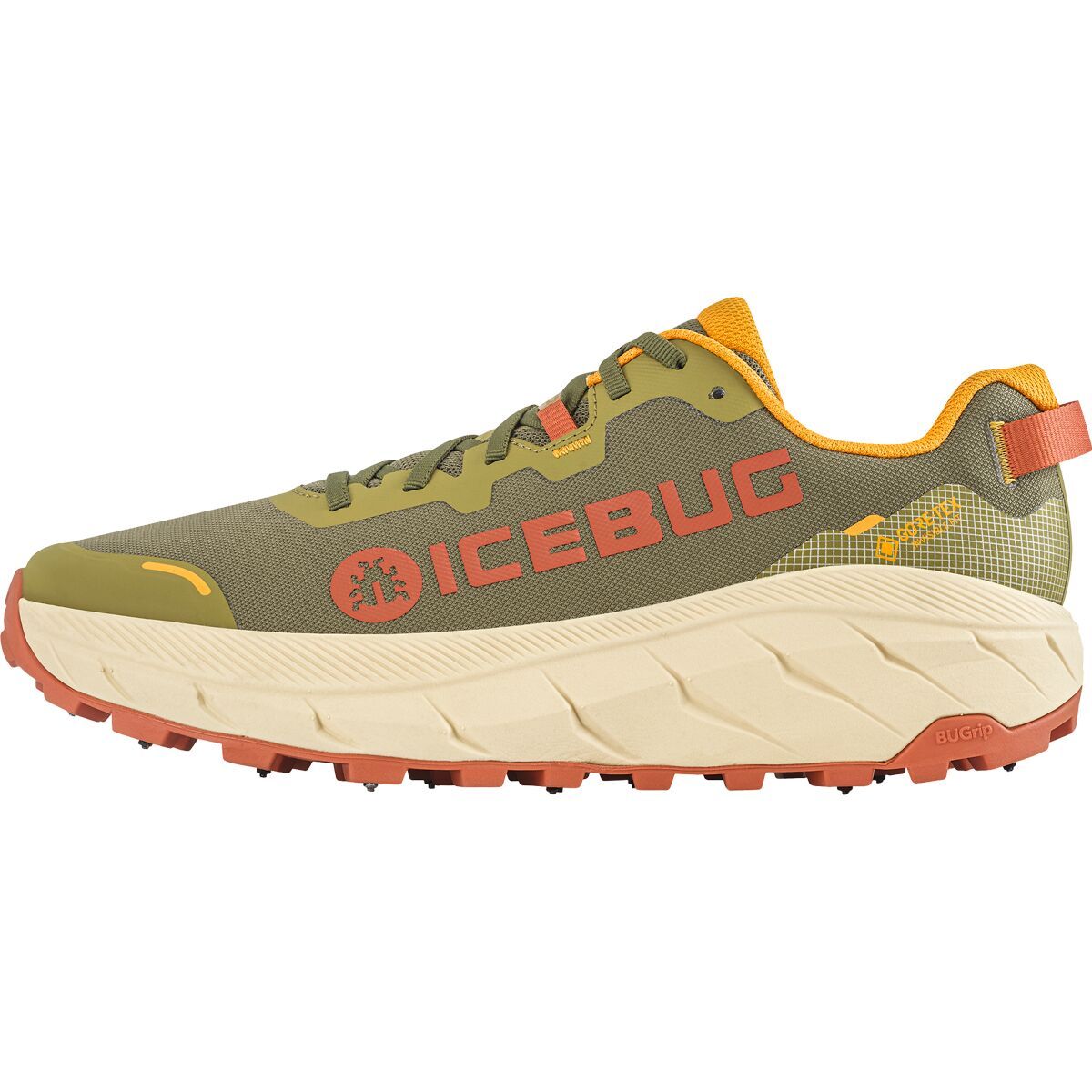 Icebug Arcus 2 BUGrip GTX Running Shoe - Men's Olive/Terracotta, 9.0