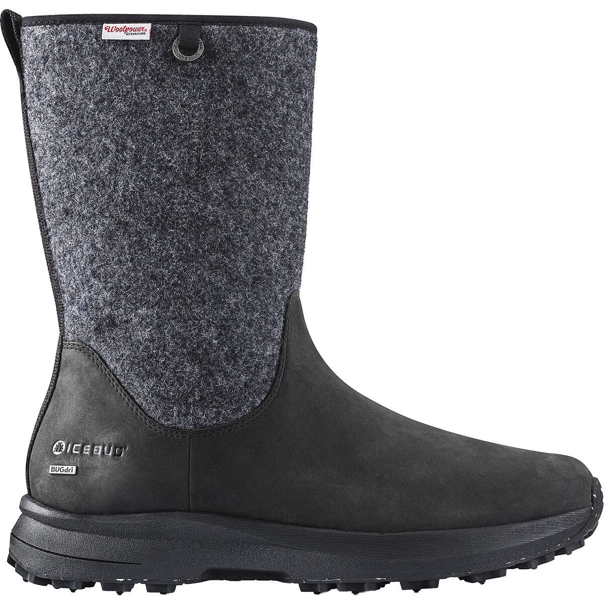 Image of Icebug Grove 2 ReWool BUGrip Boot Black/Grey, Mens 5.0/Womens 6.5