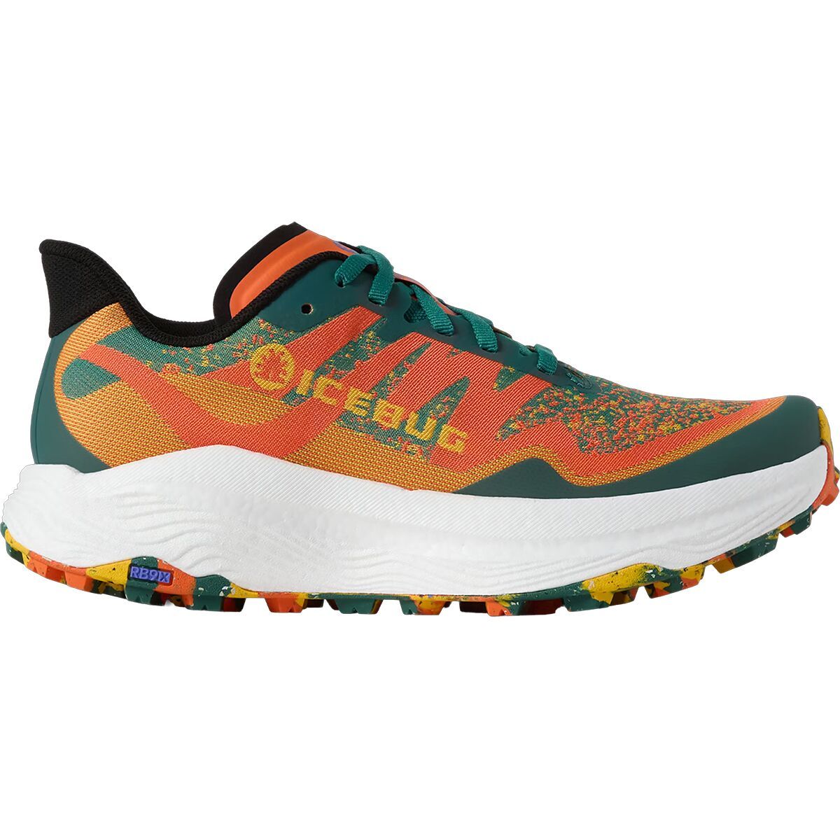 Image of Icebug Jarv RB9X Trail Running Shoe - Women's Grapefruit/Green, 8.5