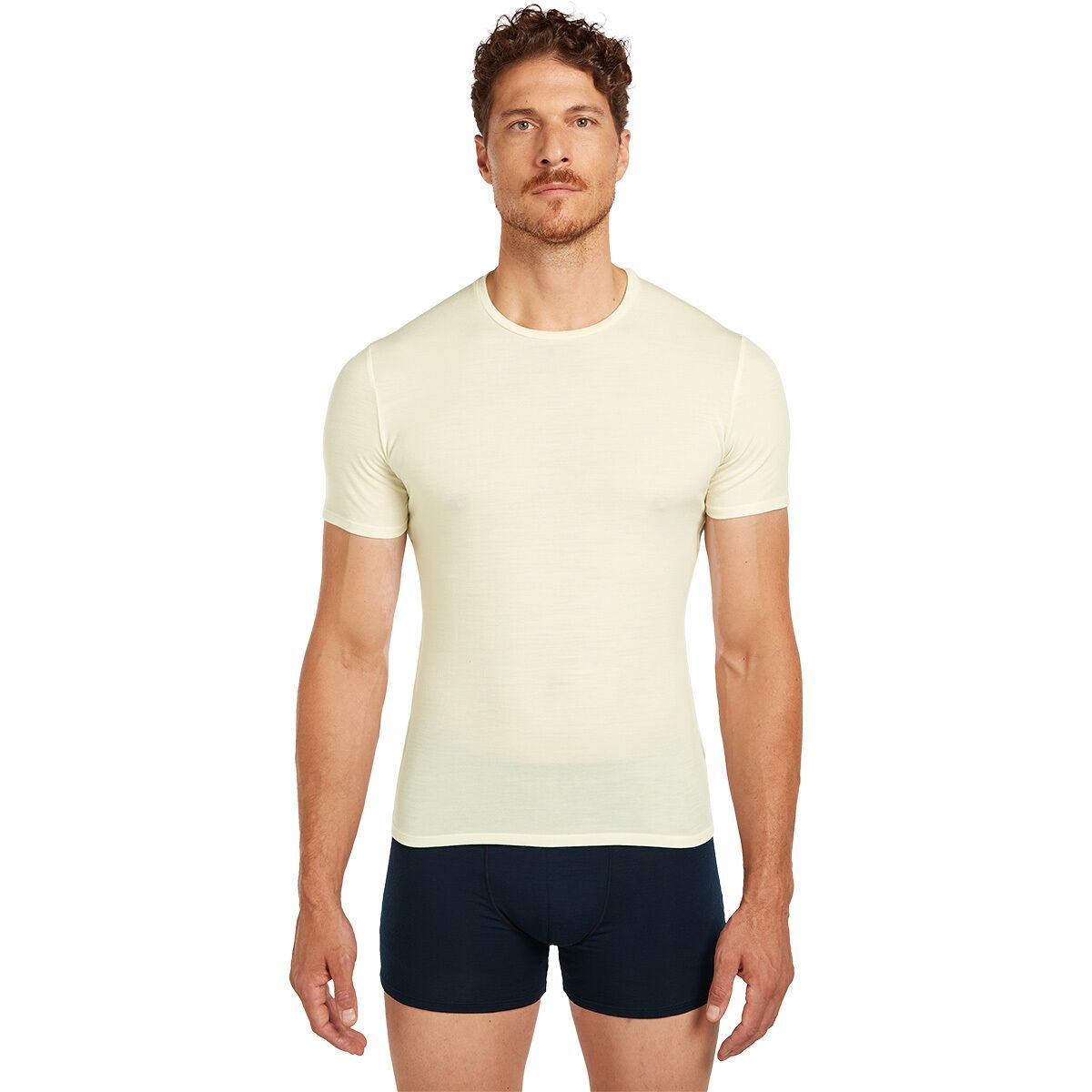 Image of Icebreaker Merino Anatomica 150 Short Sleeve Crewe - Men's Undyed, M
