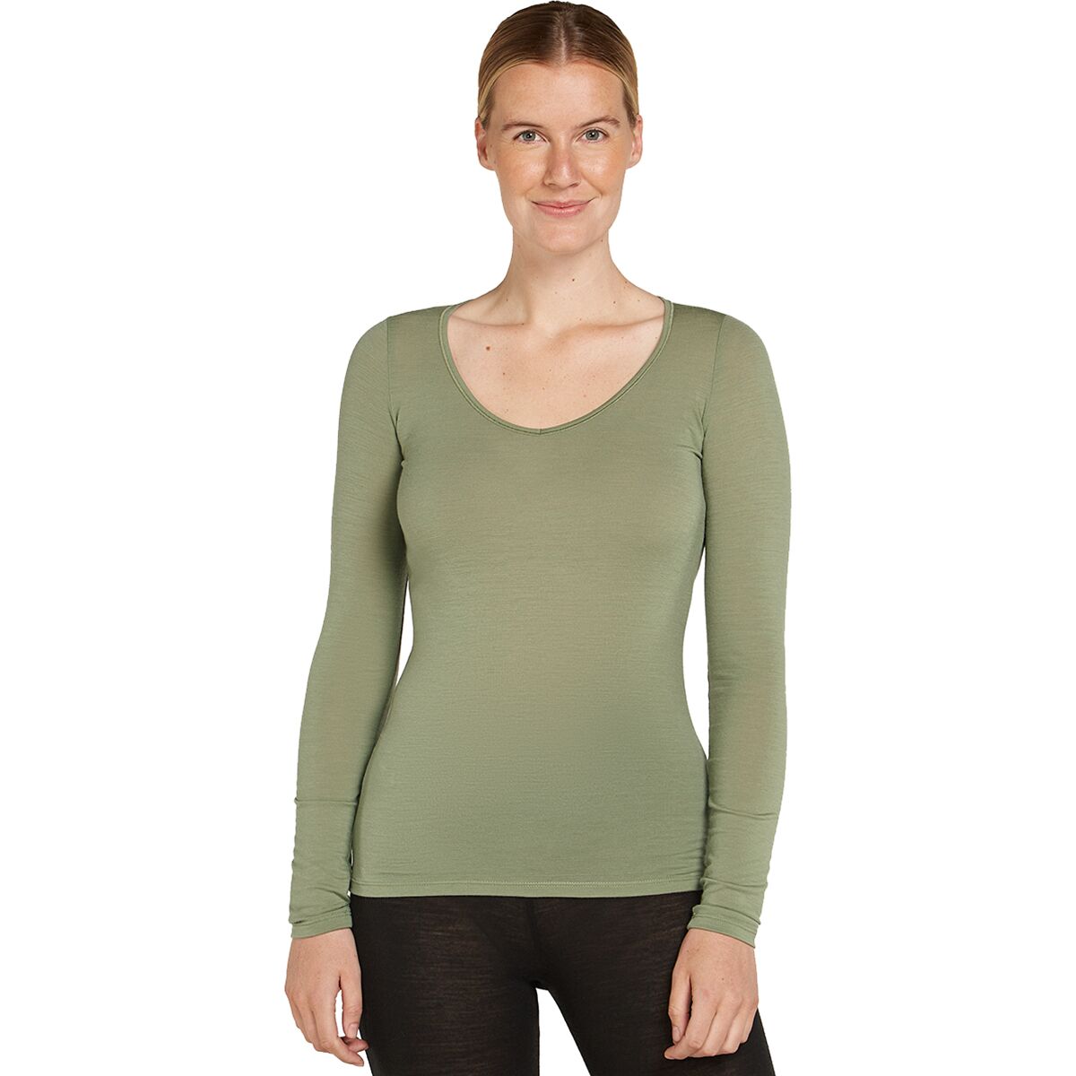 Image of Icebreaker Siren Sweetheart Long-Sleeve Top - Women's Lichen, S